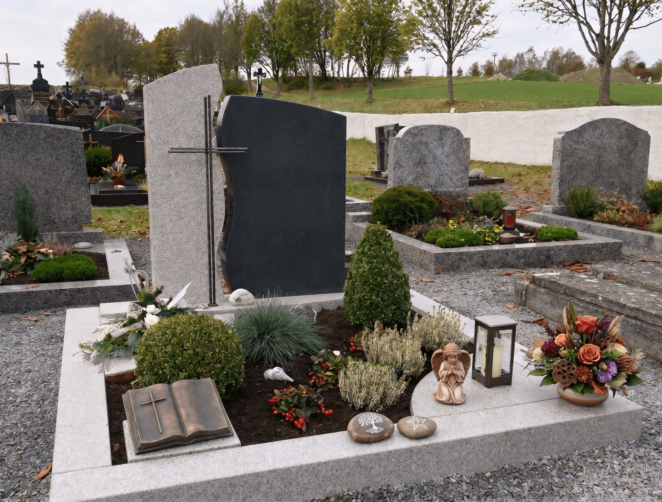 Grabstein auf Friedhof